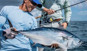 Guide and Angler with False Albacore